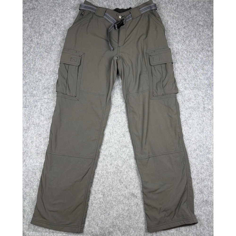Mens 34x33 Duluth Trading Flex Dry on the Fly Cargo Pants FLEECE LINED Hiking